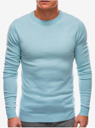 Světle modrý pánský basic svetr Ombre Clothing