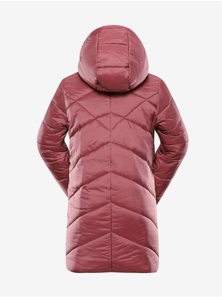 Tmavě růžový holčičí zimní prošívaný kabát ALPINE PRO TABAELO  