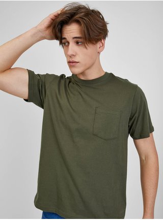 Khaki pánské basic tričko GAP
