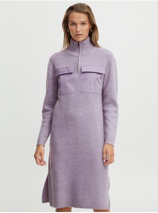 Světle fialové svetrové šaty ICHI
