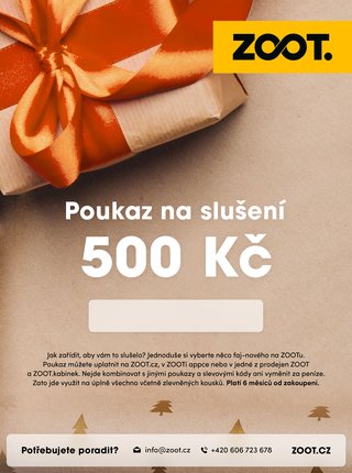 Vánoční elektronický poukaz na ZOOT v hodnotě 500 Kč