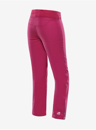 Tmavě růžové holčičí softshellové kalhoty ALPINE PRO Zazo