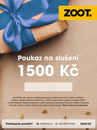 Vánoční elektronický poukaz na ZOOT v hodnotě 1 500 Kč