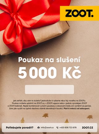 Vánoční elektronický poukaz na ZOOT v hodnotě 5 000 Kč