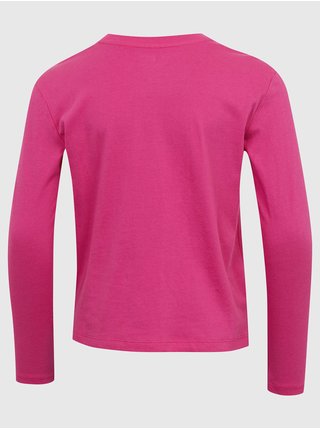 Tmavě růžové holčičí tričko s potiskem GAP & Smiley®   