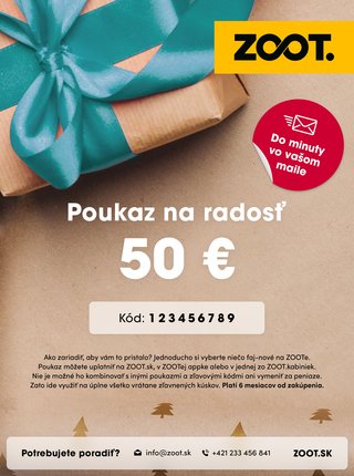 Vianočný elektronický poukaz zo ZOOTu v hodnote 50 €