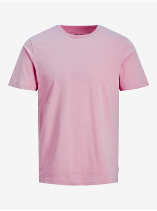 Růžové pánské basic tričko Jack & Jones 