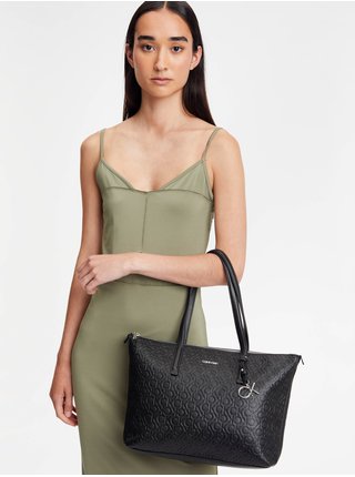 Černý dámský vzorovaný shopper Calvin Klein
