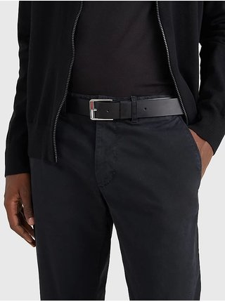 Černý pánský kožený pásek Tommy Jeans