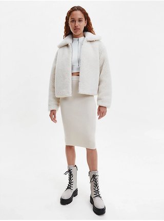 Zimné bundy pre ženy Calvin Klein Jeans - biela