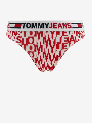 Bílo-červené dámské vzorované kalhotky Tommy Jeans