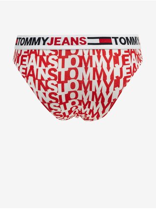 Nohavičky pre ženy Tommy Jeans - červená, biela