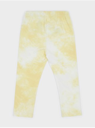Bielo-žlté dievčenské batikované legíny GAP