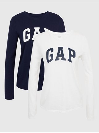 Tmavě modré a bílé dámské tričko GAP 2Pack