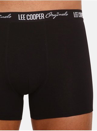 Sada pěti pánských vzorovaných boxerek v černé a šedé barvě Lee Cooper 
