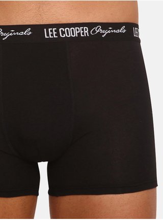 Sada deseti pánských vzorovaných boxerek v černé, šedé a bílé barvě Lee Cooper 