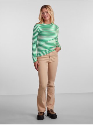 Topy a tričká pre ženy Pieces - zelená, biela