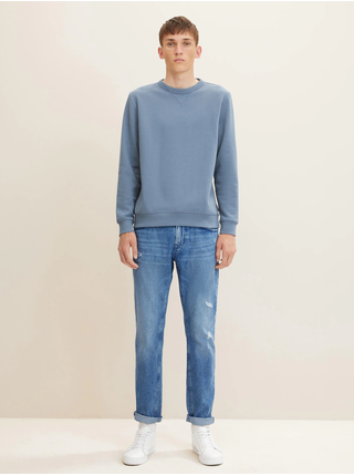 Modré pánské straight fit džíny s potrhaným efektem Tom Tailor Denim 