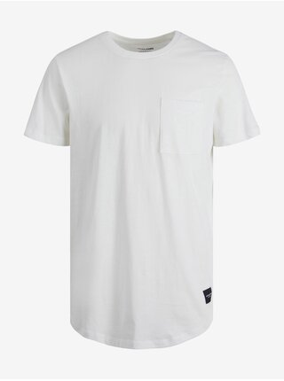 Biele pánske tričko s vreckom Jack & Jones Noa