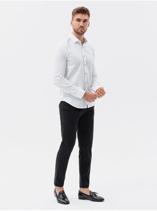 Bílá pánská formální košile Ombre Clothing K641  