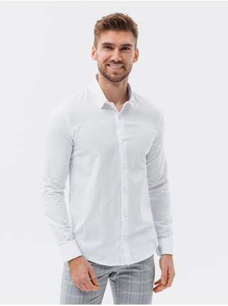 Bílá pánská košile Ombre Clothing 