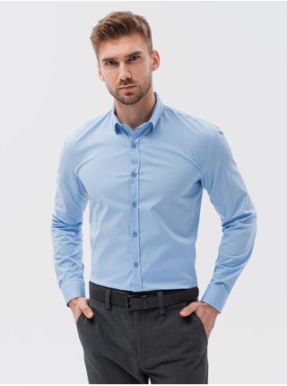 Modrá pánská formální košile Ombre Clothing K641 