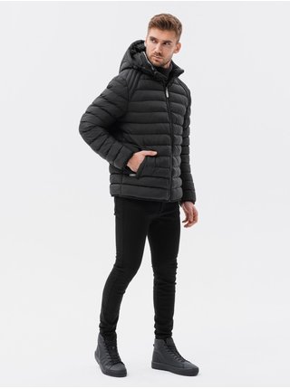 Zimné bundy pre mužov Ombre Clothing - čierna