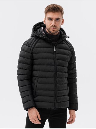 Zimné bundy pre mužov Ombre Clothing - čierna