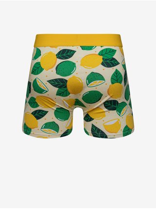 Zeleno-žluté pánské veselé boxerky Dedoles Limetka a citrón  