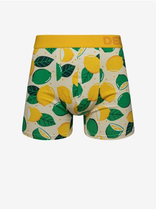 Zeleno-žluté pánské veselé boxerky Dedoles Limetka a citrón  