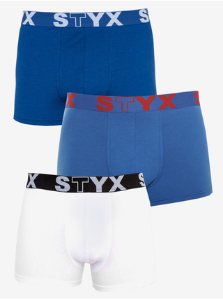 Boxerky pre mužov STYX - modrá, biela