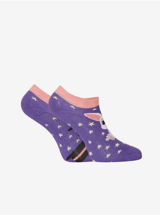Růžovo-fialové holčičí veselé ponožky Dedoles Kouzelný zajíček