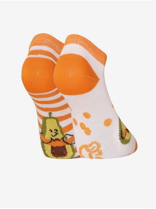 Bílo-oranžové dětské  veselé ponožky Dedoles Vtipné avokádo