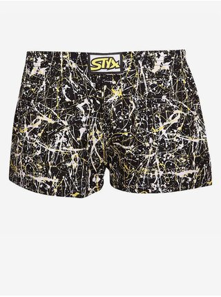 Bílo-černé klučičí vzorované trenýrky Styx art Jáchym