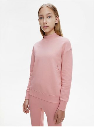 Ružová dievčenská mikina Calvin Klein Jeans