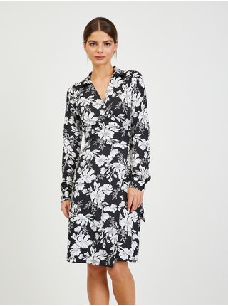 Bílo-černé dámské květované šaty ORSAY 