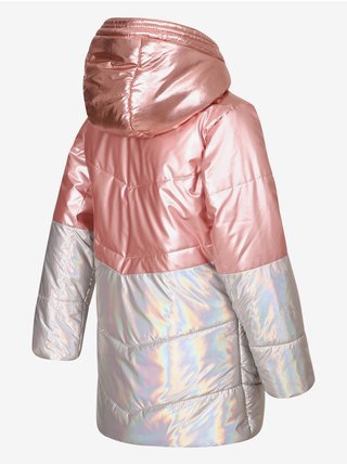 Šedo-růžový holčičí kabát NAX FEREGO  