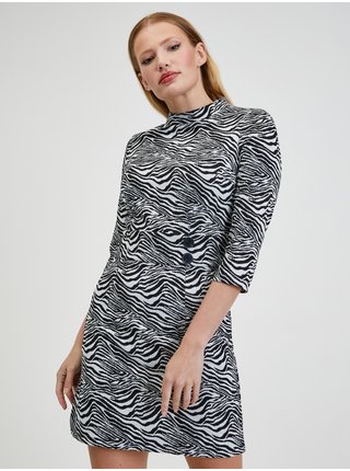 Černo-bílé dámské vzorované šaty ORSAY 