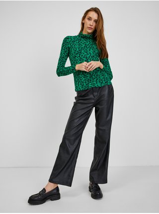 Tričká s dlhým rukávom pre ženy ORSAY - zelená, čierna