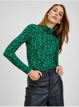 Tričká s dlhým rukávom pre ženy ORSAY - zelená, čierna