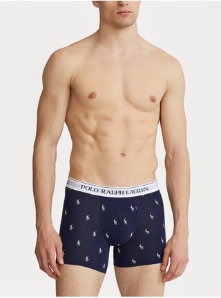Sada tří pánských boxerek v bílé a modré barvě POLO Ralph Lauren