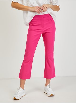 Tmavě růžové dámské zkrácené kalhoty ORSAY