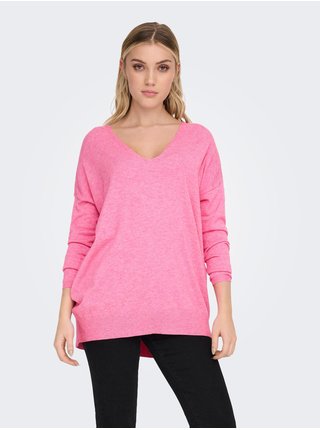 Růžový dámský lehký svetr ONLY Lely