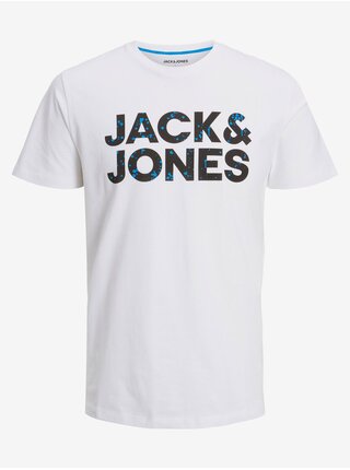 Tričká s krátkym rukávom pre mužov Jack & Jones - biela