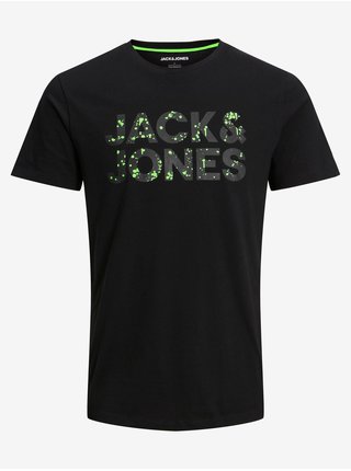 Černé pánské tričko Jack & Jones Neon Pop