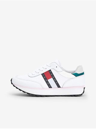 Bílé dámské tenisky s koženými detaily Tommy Jeans