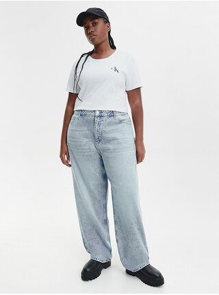 Tričká s krátkym rukávom pre ženy Calvin Klein Jeans - biela