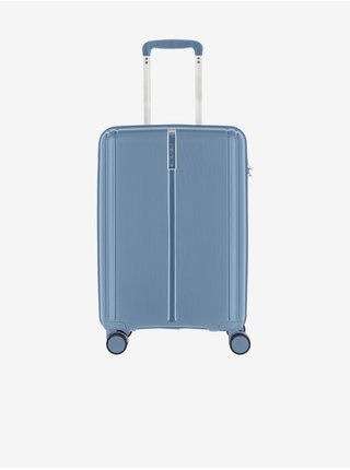 Světle modrý cestovní kufr Travelite Vaka 4w S 