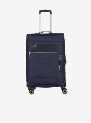 Tmavě modrý cestovní kufr Travelite Miigo 4w M  