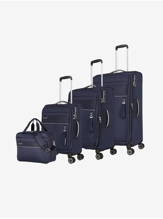 Sada čtyř cestovních kufrů v tmavě modré barvě Travelite Miigo 4w S,M,L + BB 
